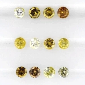 GELBER DIAMANT 2,25 MM RUNDSCHLIFF GANZ NATÜRLICH VERKAUFT PRO STEIN F-2790 - Bild 1 von 1