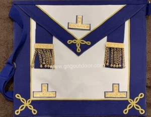 Imitation Leather Masonic Craft Provincial Undress Apron & Collar Gold Levels - Bild 1 von 2
