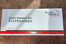 Moore Medical - Sprague Rappaport Type Stethoscope 16” - Black / Latex Free NIB