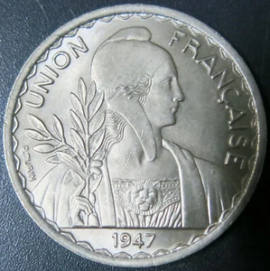French Indochina 1947 Piastre, KM 32.2. Problem free. Lustrous coin UNC B - Picture 1 of 3