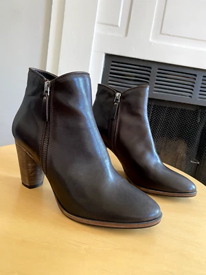 Mujer Marrón Cuero Hecho a Mano Botines (Botines) Talla 9 Foto 1 de 4