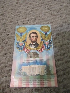Postkarte Abraham Lincoln Centennial Souvenir 1809-1909 - Bild 1 von 2