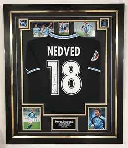 Framed PAVEL NEDVED Lazio Signed Shirt Autographed Jersey & Certificate - Picture 1 of 2