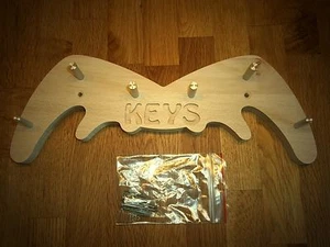 Schlüsselbrett Schlüsselboard Schlüsselleiste Buche CNC-gefräst Typ Flügel groß - Bild 1 von 2