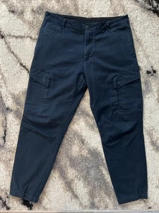 Armani Exchange Navy Blue Cargo Jogger Pants - Picture 1 of 7