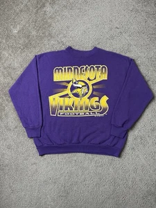 Vintage Mens Sweatshirt NFL 1995 Minnesota Vikings Logo 7, Made in USA, Size L - Picture 1 of 9