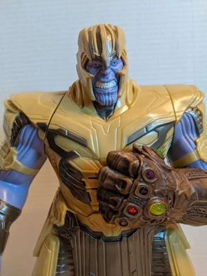Figura de acción Marvel Avengers End Game Thanos 14" Power Punch luces y sonidos Foto 1 de 4