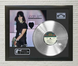 Joan Jett Framed Black wood Legends Of Music Platinum LP Record Display - Picture 1 of 4