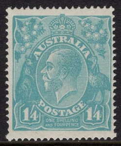 AUSTRALIA 1918-23 HEADS 1s.4d, SG 66, FINE MINT, BAREST HINGE TRACE, CAT. £100 - Picture 1 of 2