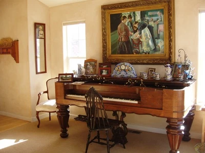 piano de cola cuadrado antiguo Bacon & Raven Foto 1 de 4