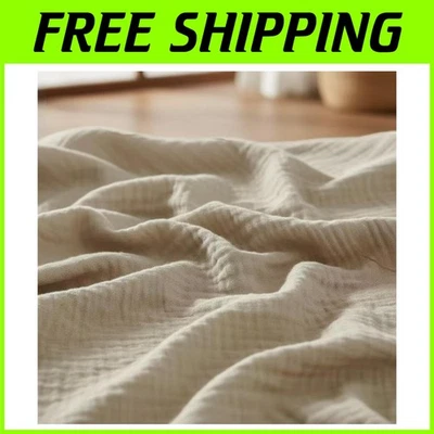 Manta de muselina King de algodón orgánico, ligera y transpirable Foto 1 de 4