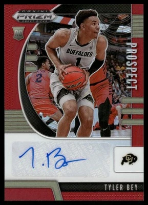 2020-21 Panini Prizm Draft Picks Prospect Auto Tyler Bey Red 193/199 RC - Image 1 of 2