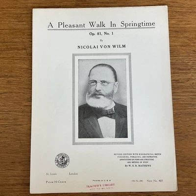 Pleasant Walk in Springtime~Progressive 400 Series~#403~Art Publication Society - Image 1 of 4