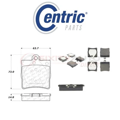 Centric Ceramic Disc Brake Pads w Shims for 1999-2005 Mercedes-Benz C230 tm Foto 1 de 4