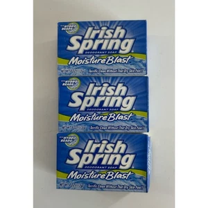 Irish Spring Deodorant Soap Moisture Blast with Hydro beads lot of 3 - Picture 1 of 2