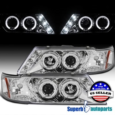 Fits 1995-1999 Sentra 95-98 200SX Dual Halo Projector Headlights LED Bar Foto 1 de 4