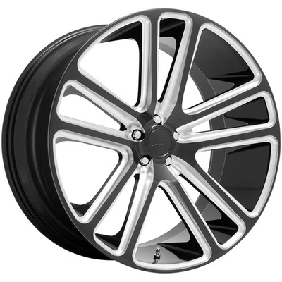 Dub S255 Flex 26x10 5x5" +10mm Black/Milled Wheel Rim 26" Inch - Image 1 of 4