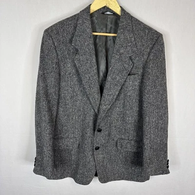 Magee Donegal Tweed Sport Coat Men 42 Gray Herringbone Irish Wool Blazer - Image 1 of 4
