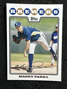 Manny Parra #481 2008 Topps cantidad de béisbol Milwaukee Brewers - Imagen 1 de 2