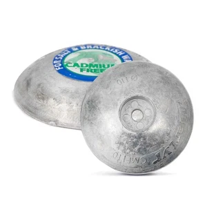 Paquete de 2 ánodos de disco de lengüeta de ajuste de timón de aleación de aluminio, 4-3/8" (110 mm) - FO4172-M2 - Imagen 1 de 4