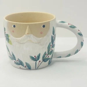 Anthropologie Fotini Tikkou Herr Claus Santa Stechpalme Weihnachten Tasse Kaffeetasse Laune - Bild 1 von 9