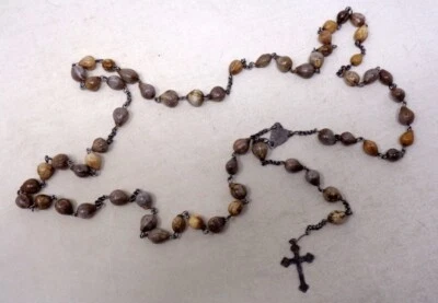 Superbe chapelet ancien en bois - 58 ctms - Photo 1/3
