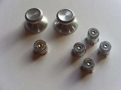 MICROSOFT New Silver Metal Aluminum Alloy ABXY Guide Thumbstick Bullet Xbox One Controller