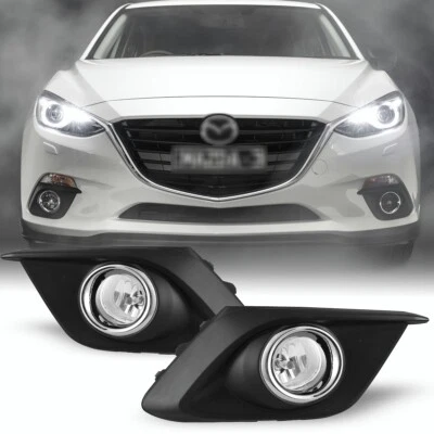 Fog Lights For 2014 2015 2016 Mazda 3 Driving Bumper Lamps w/Wiring Switch Kits - Image 1 of 4