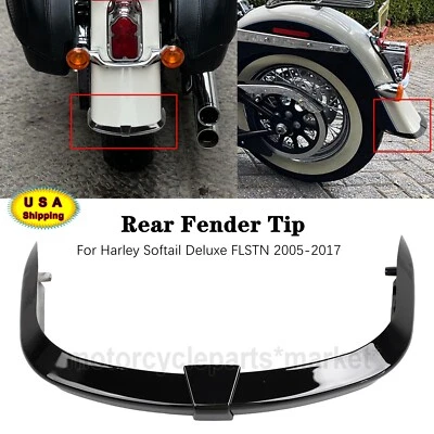 Guardabarros trasero punta borde embellecedor apto para Harley Softail Deluxe FLSTN 2005-2017 Foto 1 de 4