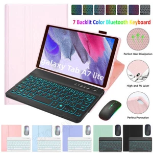 Funda inteligente con teclado retroiluminado para Samsung Galaxy Tab A7 Lite 8.7 2021 - Imagen 1 de 49