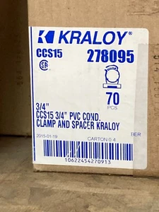 70er Karton Krayloy 278095 3/4" PVC Klemme - Bild 1 von 1