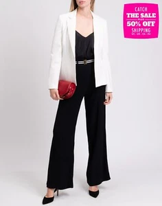 RRP€147 SISTE'S Blazer Jacket Size M White Single-Breasted Lined Made in Italy - Picture 1 of 12