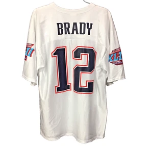 Camiseta deportiva de Tom Brady del Super Bowl XLII 2007 de los campeones de la conferencia de los Patriots grandes NFL - Imagen 1 de 24