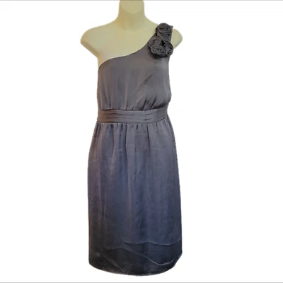 Tevolio Women's Dress Size 12 Gray One Shoulder Long Formal Brand - Image 1 of 4