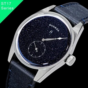 Seagull Sugess ST17, Jump Hour, Blue Goldstone, 38mm, Automatic, 2 Straps, 1963 - Picture 1 of 17