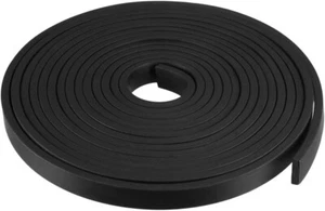 Solid Rectangle Rubber Seal Strip 15mm Wide 5mm Thick, 5 Meters Long Black - Picture 1 of 4