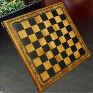 Vintage Chess Board 100% Handcrafted Solid Walnut Wood 16"in - Gift Ideas🎁 - Picture 1 of 8