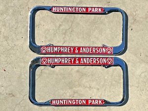 40's 50's HUMPHREY & ANDERSON BUICK V8 Huntington Park CA Dealer License Frames  - Picture 1 of 7