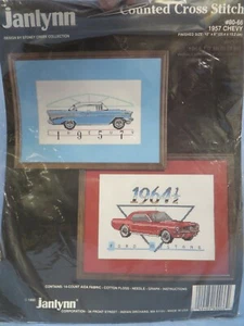 Janlynn punto croce contato 1957 Chevy #80-66 nuovo mai aperto - Foto 1 di 3
