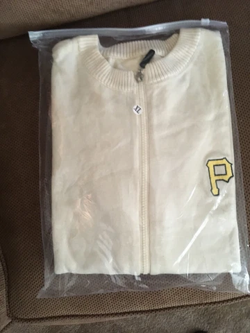 Pittsburgh Pirates Adult XL Mr Rogers Cardigan Sweater SGA 8-17-19 Cover