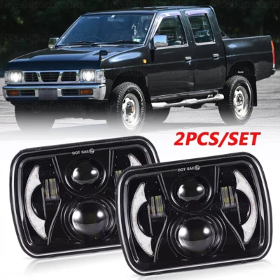 NUEVO Faros LED haz alto/bajo H4 para camioneta Nissan 240SX D21 NX 7x6" Foto 1 de 4