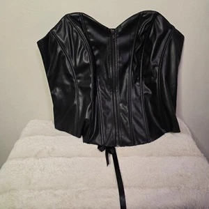 Torrid - Women's Size 2X - Zip Front Ponte Black Corset - BNWT - Picture 1 of 6