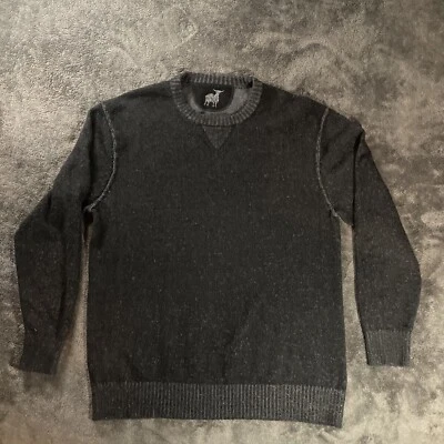 Raffi by Linea Uomo Men's XL  Wool Blend Sweater Crewneck Pullover Black - Image 1 of 4