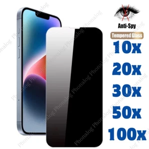 For iPhone 15 14 13 12 11 X Privacy Anti Spy Tempered Glass Screen Protector Lot - Picture 1 of 28
