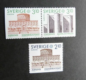 Sweden 1987 Europa Architecture SG1348/50 from booklet MNH UM unmounted - Picture 1 of 1