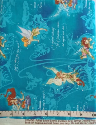 Fairies Secret Scenic CP24740 Spring Creative BTY Tinkerbell Cotton Quilt Fabric - Image 1 of 3