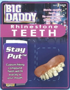 Big Daddy Rhinestone Teeth False Dentures Movie Quality - Picture 1 of 1