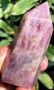 114.9g TOP! Natural Rough Purple Gemstone Rose Quartz Point Healing ie1002 - Picture 1 of 12