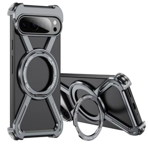 For Google Pixel 9 8 Pro Shockproof Aluminum Magnetic Frame Acrylic Case Cover - Picture 1 of 13