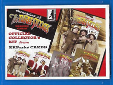 CHRONICLES OF THE THREE STOOGES PROMO CARD RETRO GREY BACK RRPARKS